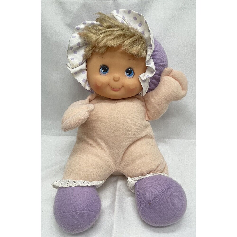 Vtg HK City Toys Baby Doll Plastic Face Cream and Purple Pokadot Hat RARE - Picture 16 of 16